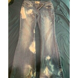Y2k SO Low Rise Jeans With Bleach Tie Dye Juniors Size 3
